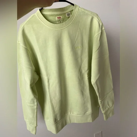 Levi's Relaxed Crewneck Men's Light Green Activewear Sportswear Cotton S NWT - Picture 7 of 13